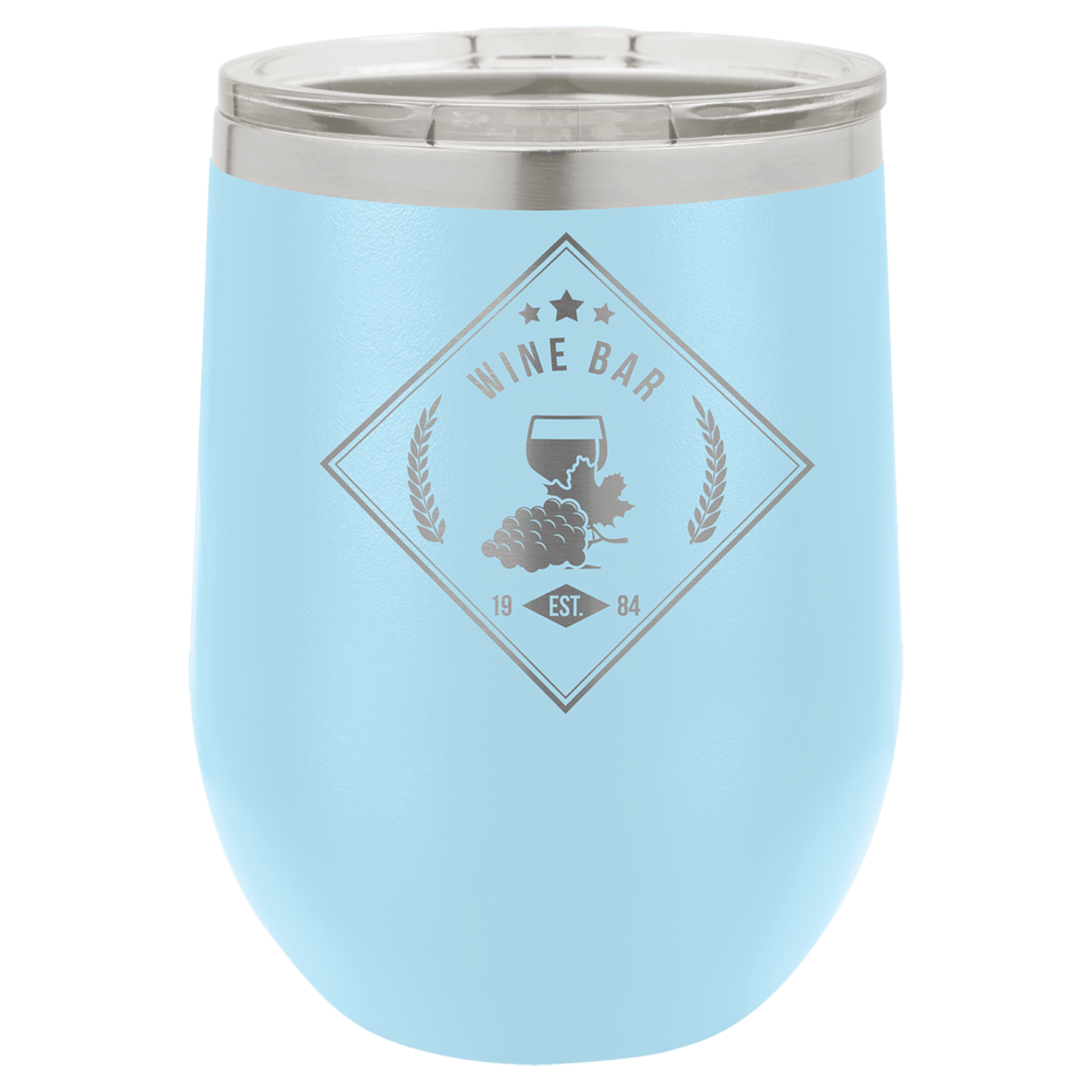 12 oz. Light Blue Stemless Wine Tumble PC Trophies & Awards SGA Grp - Giftware