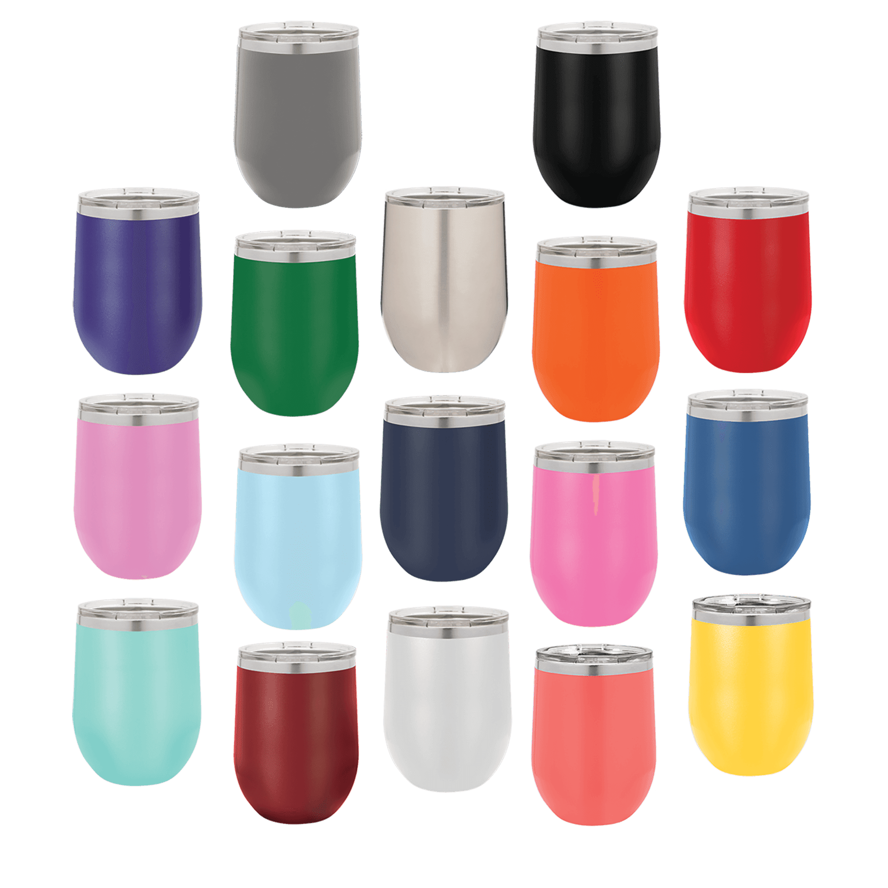 12 oz. Stemless Wine Tumbler with Standard Lid (all colors) PC Trophies & Awards SGA Grp - Giftware