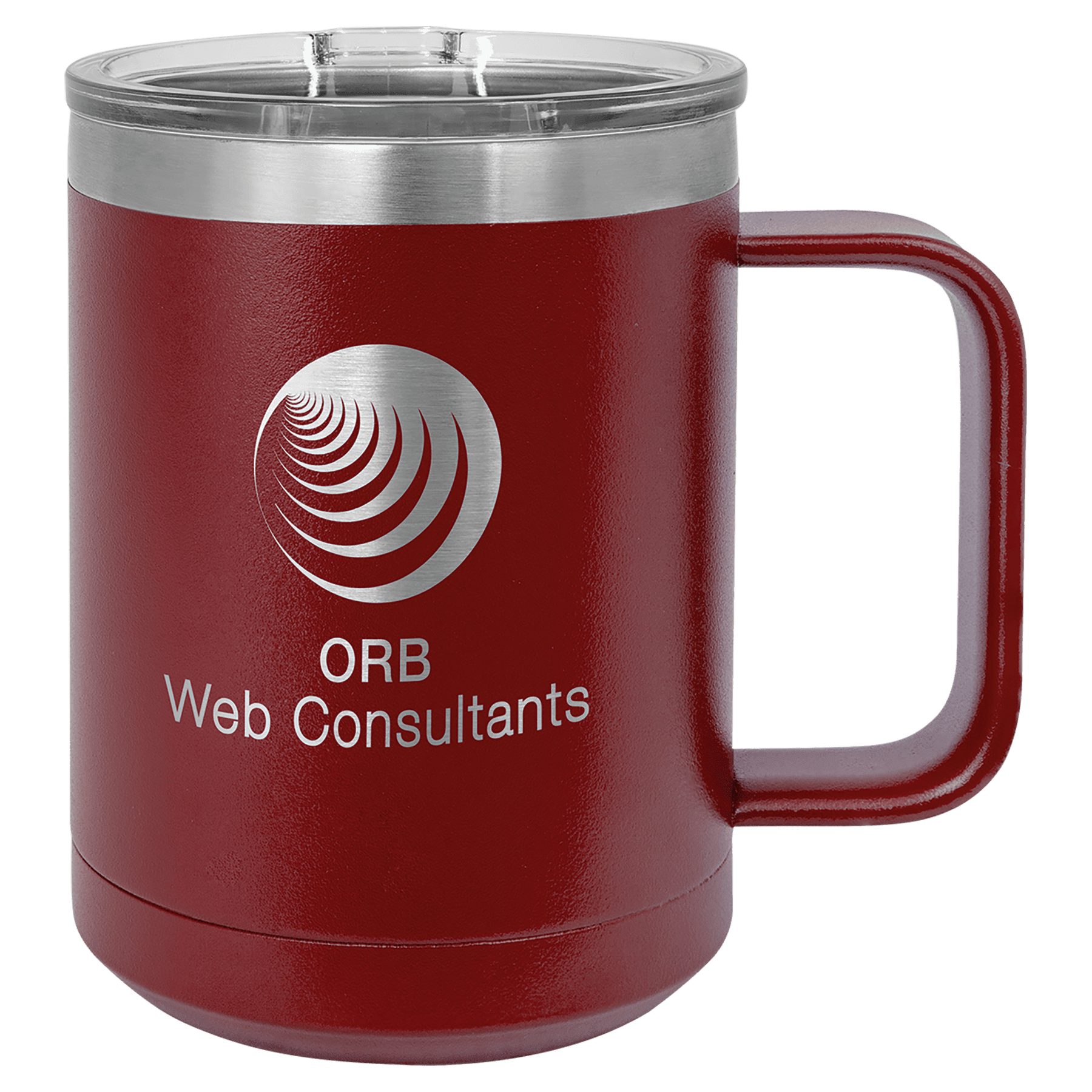 15 oz. Maroon Mug with Slider Lid PC Trophies & Awards SGA Grp - Giftware
