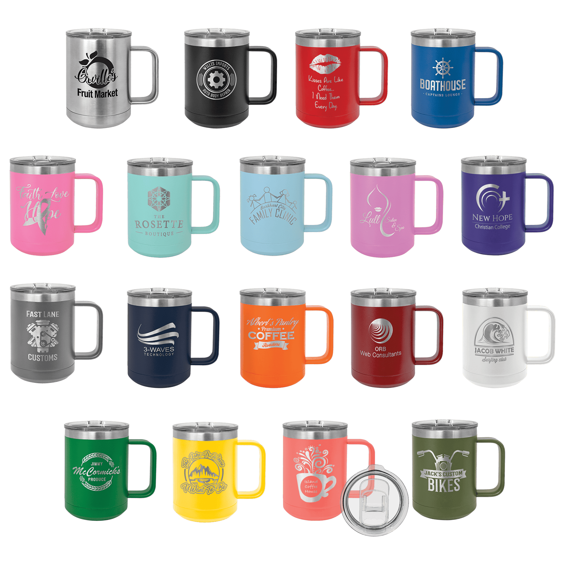 15 oz. Vacuum Insulated Mug with Slider Lid (all colors) PC Trophies & Awards SGA Grp - Giftware