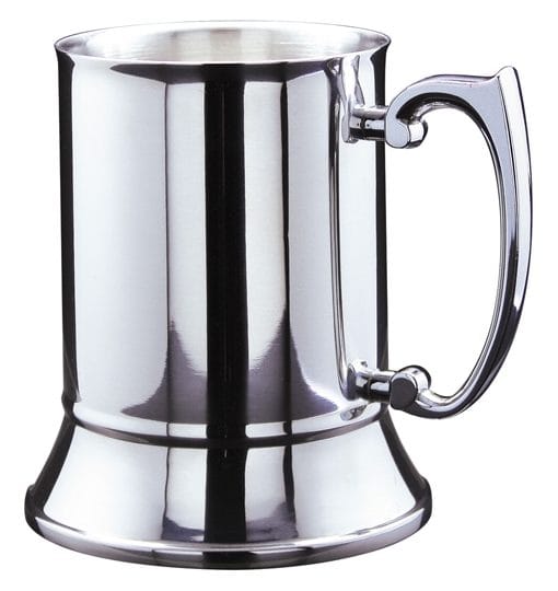 16 oz Double Wall Tankard, Stainless Steel