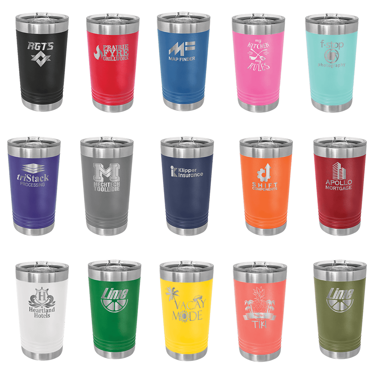 16 oz. Pint with Slider Lid (all colors) PC Trophies & Awards SGA Grp - Giftware