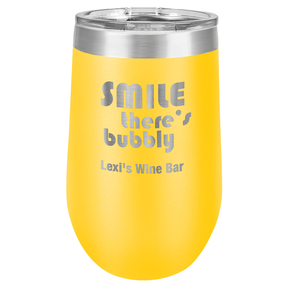 16 oz Yellow stemless PC Trophies & Awards SGA Grp - Giftware