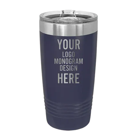 20 oz blue tumbler w/slider PC Trophies & Awards Quest Awards - Giftware