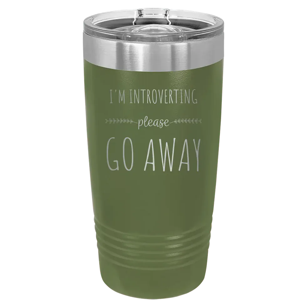 20 oz olive green tumbler w/slider PC Trophies & Awards SGA Grp - Giftware