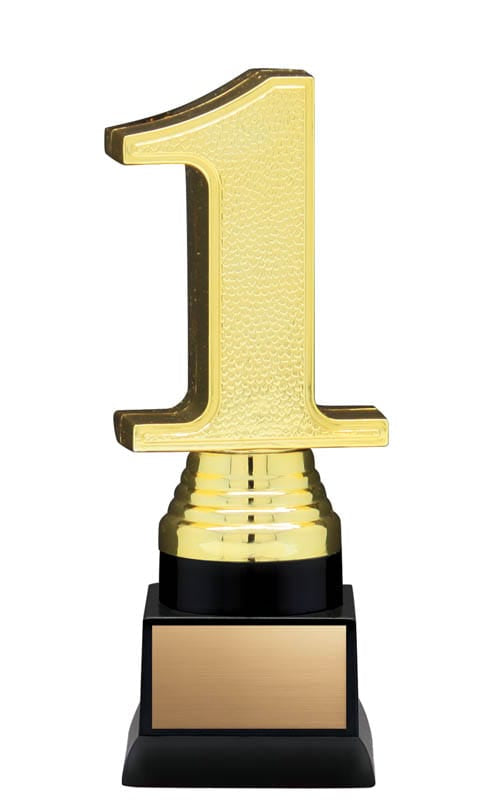3-D Nexus Twister Gold 1st on Large Black Base, 6