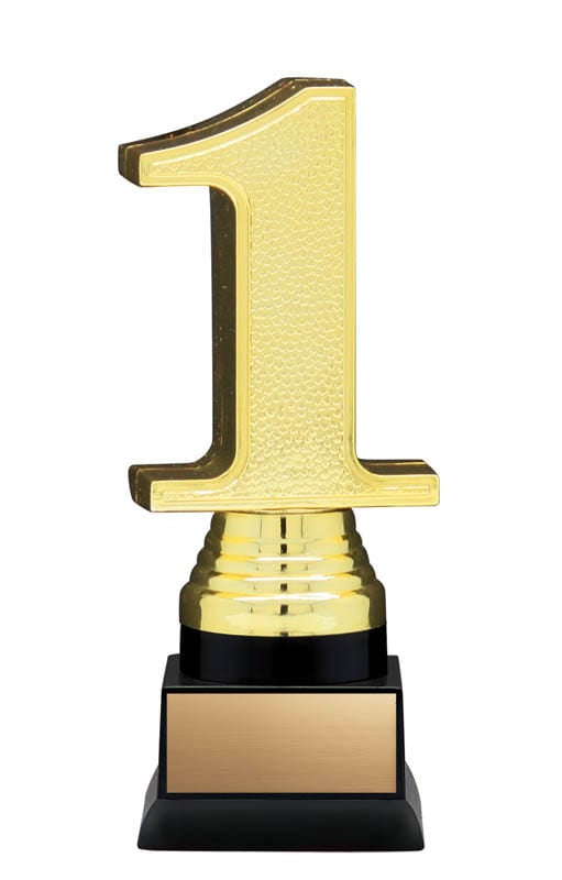 3-D Nexus Twister Gold 1st on Medium Black Base, 5 1/2