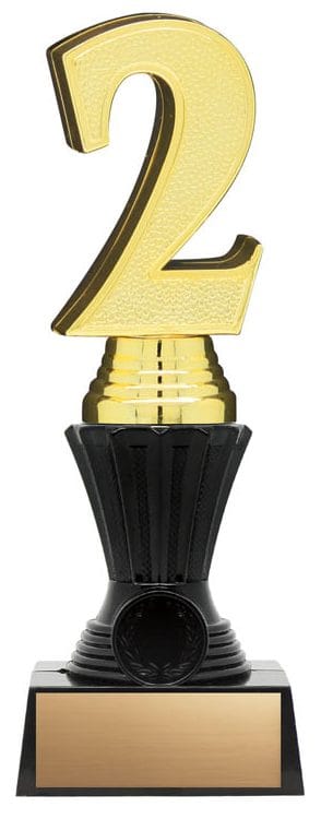 3-D Nexus Twister Gold 2nd on Large Black Base, 8 1/2