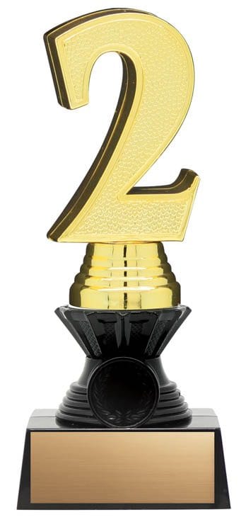 3-D Nexus Twister Gold 2nd on Small Black Base, 7 1/2