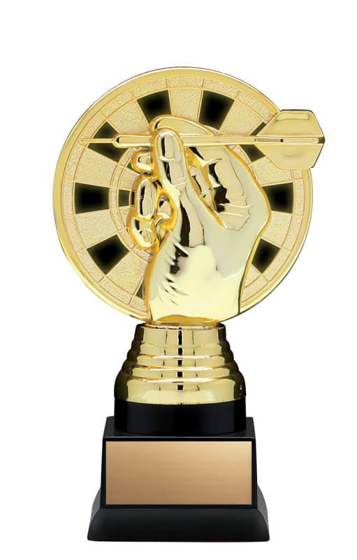 3-D Nexus Twister Gold Darts on Medium Black Base, 5 1/2