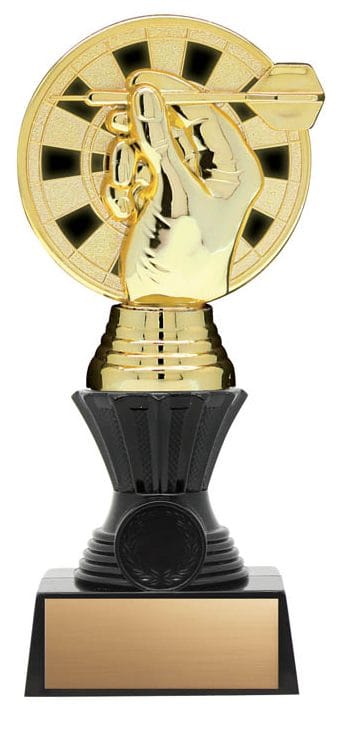 3-D Nexus Twister Gold Darts on Medium Black Base, 8