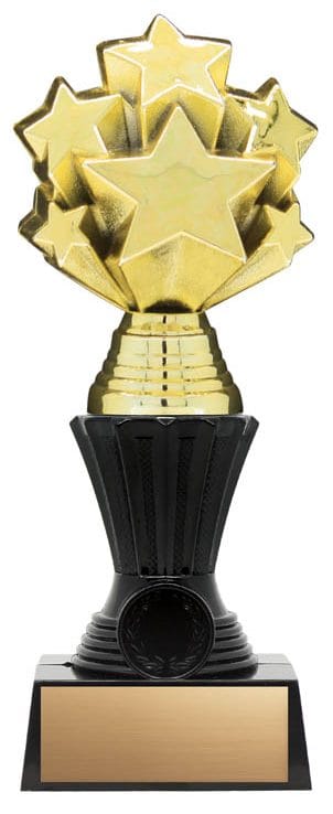 3-D Nexus Twister Gold Starburst on Large Black Base, 8 1/2