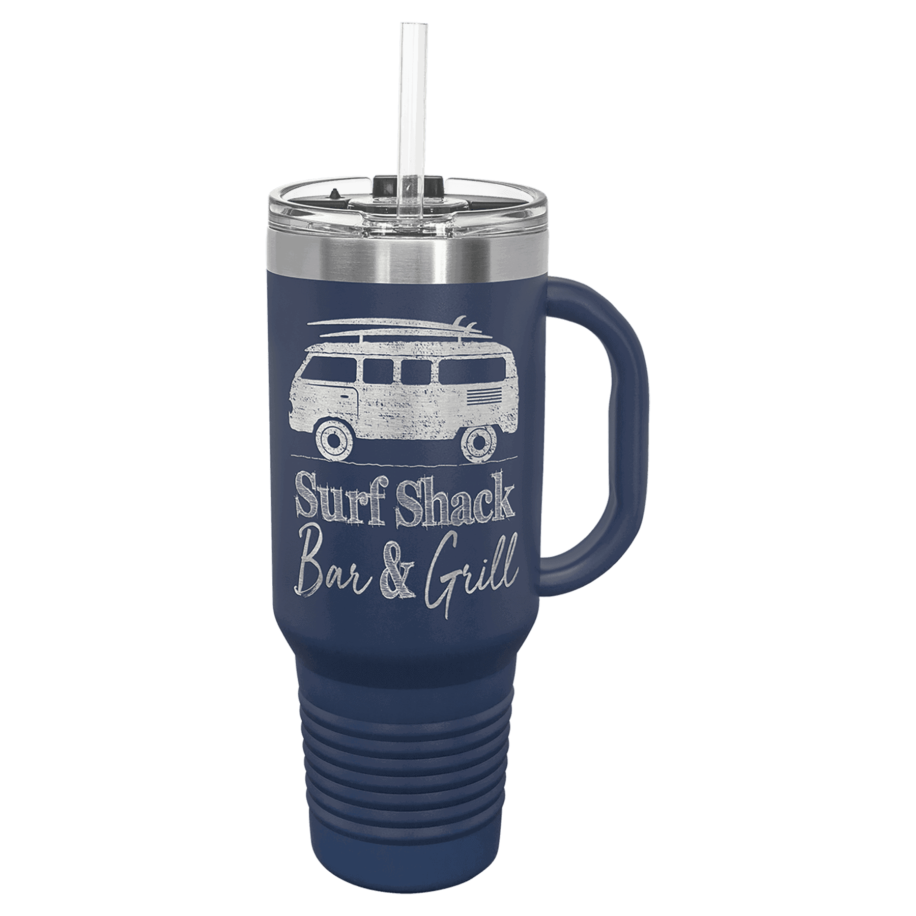 40 oz navy blue travel mug with handle PC Trophies & Awards SGA Grp - Giftware