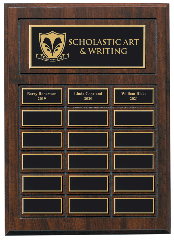 Perpetual Plaque with Name Plates & Header Plate, 12/18/24 Plates – view 2