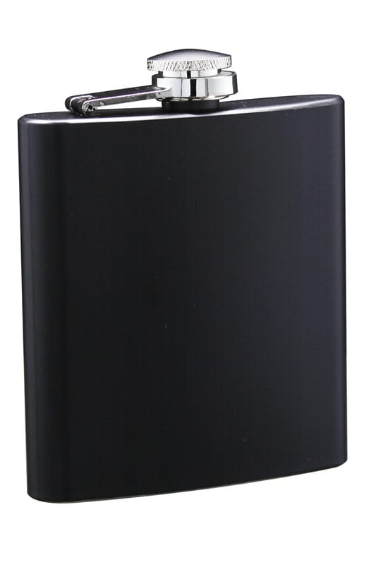 6 oz Flask, Stainless Steel Matte Black