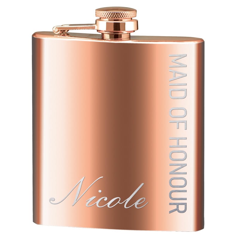 6 oz Flask, Stainless Steel Rose Gold