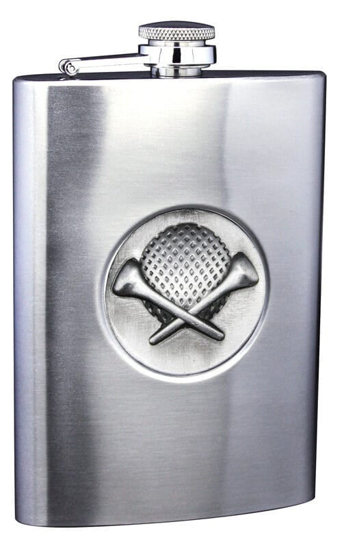 8 oz Flask, Stainless Steel Golf