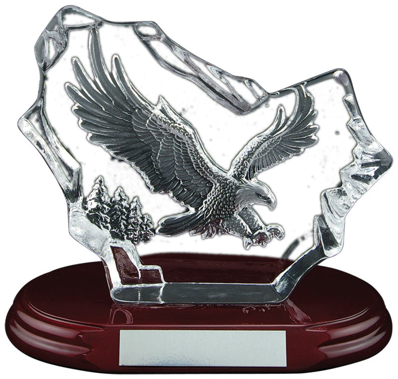 Eagle in Flight Iceberg -Black Glass Award