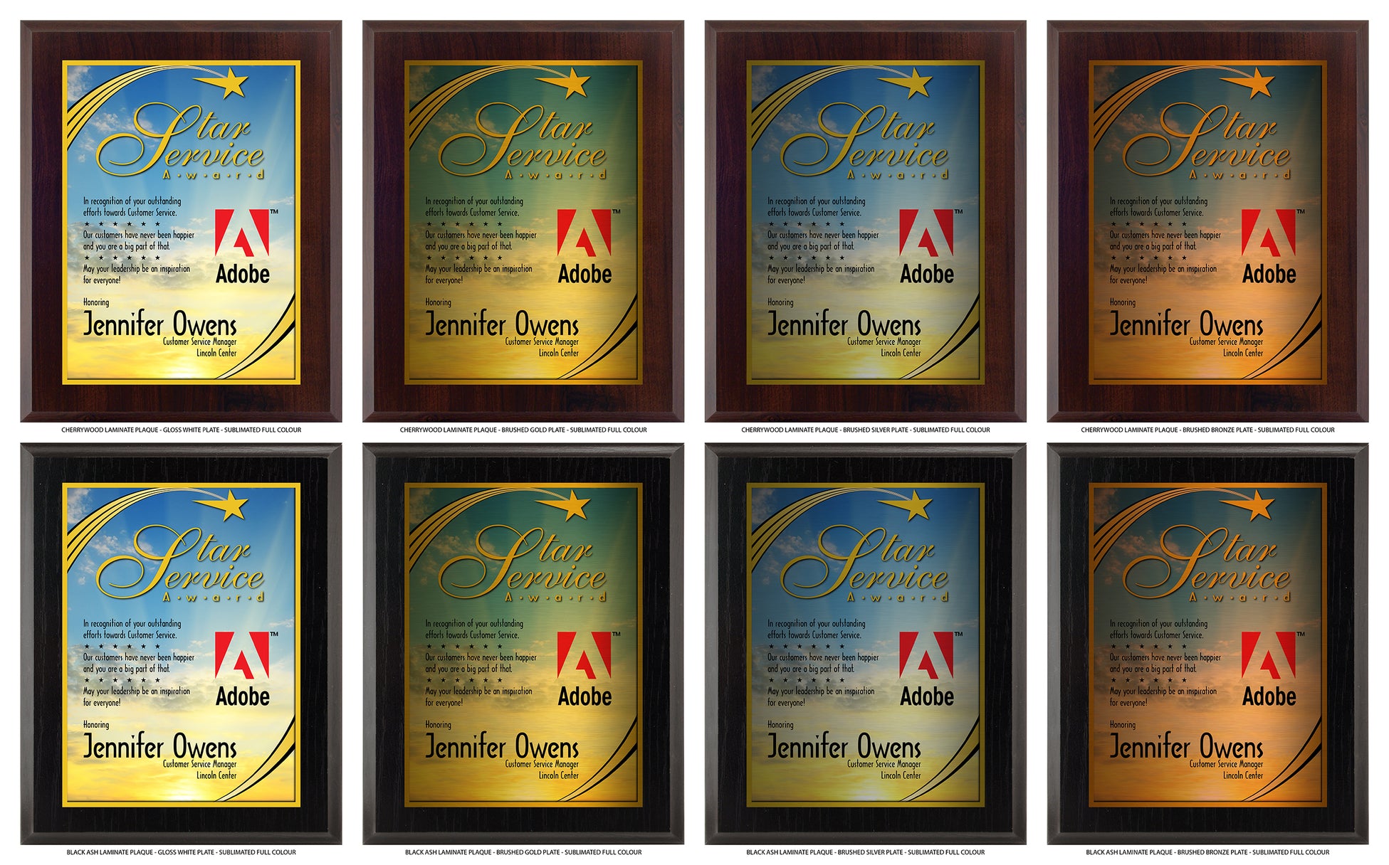 Expressionist Style Sublimated • IN Colour Plaque