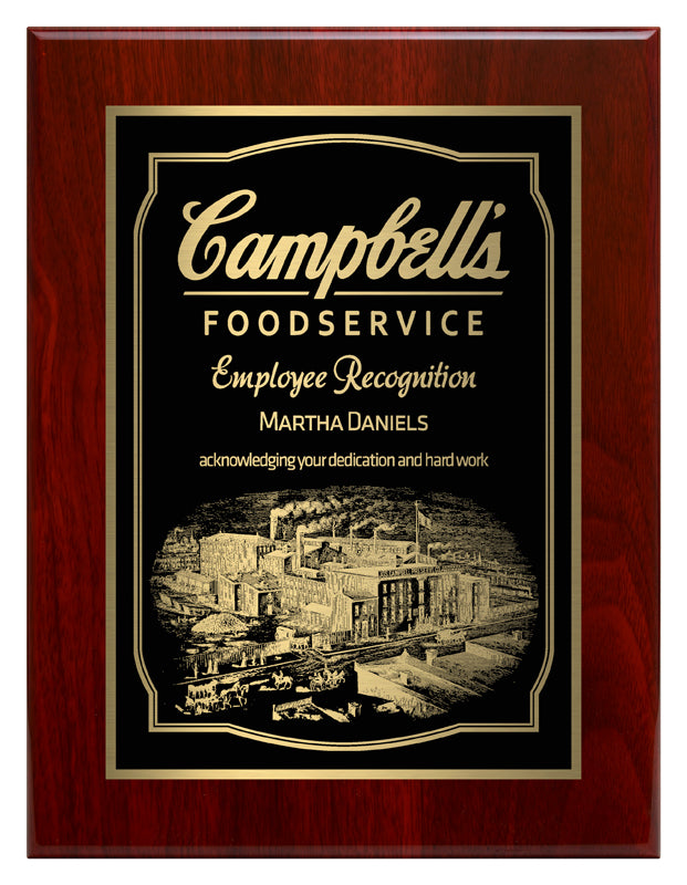 Rosewood with a Laser Engraved Plate Plaque