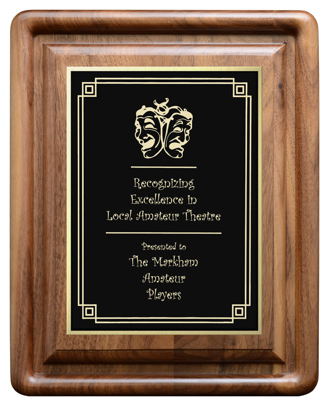 Gallery with a Laser Engraved Plate Plaque