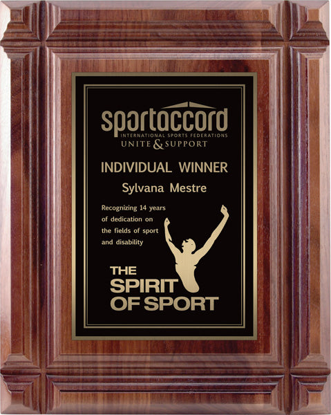Deep Groove with a Laser Engraved Plate Plaque