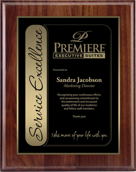 Traditional Laser with a Laser Engraved Plate Plaque