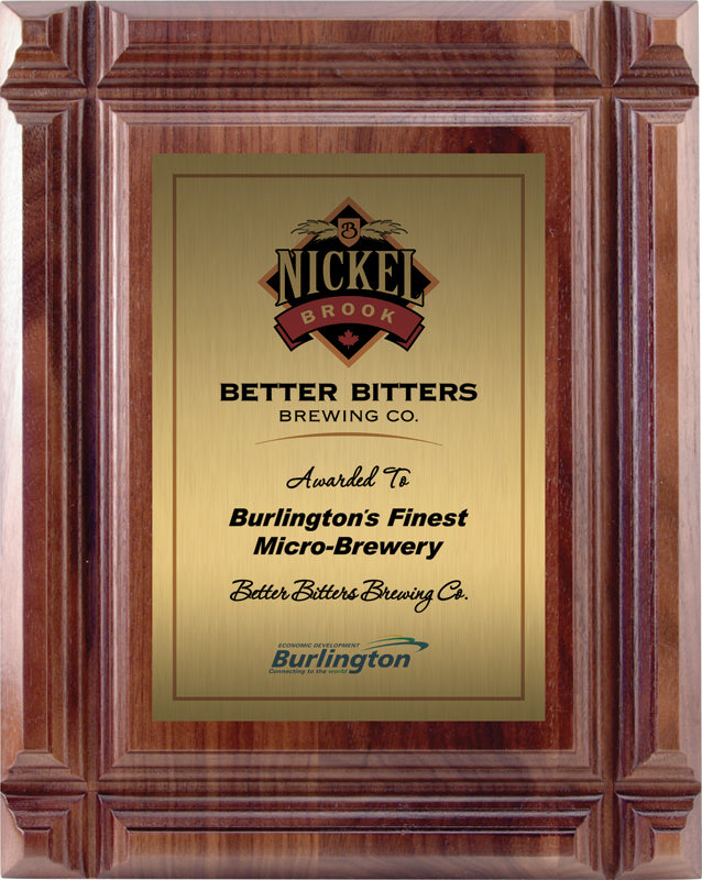 Deep Groove with a Sublimated Plate Plaque