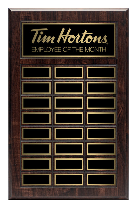 Grooved Laminate Annual Plaque - Cherrywood