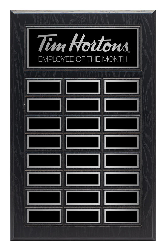 Grooved Laminate Annual Plaque - Black Ash