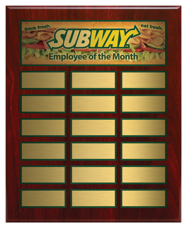 Rosewood Sublimated Annual Annual Plaque