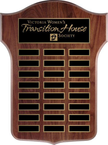Thomas Laser Engraved Annual Shield Annual Plaque