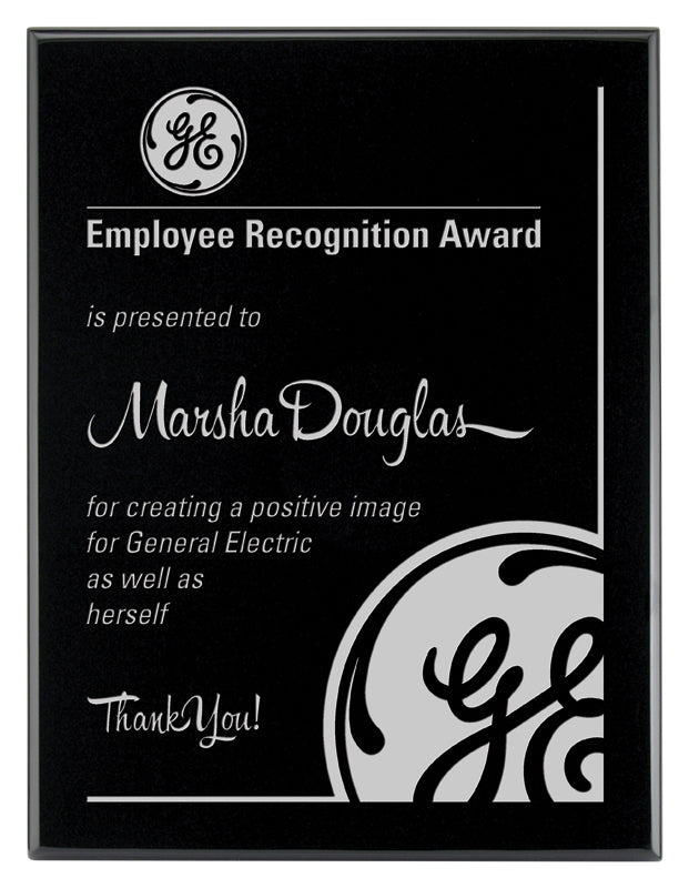 Black Laser Engraved Plaque