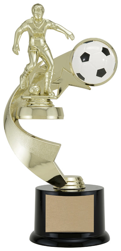Ribbon Star Riser Soccer Riser Trophy