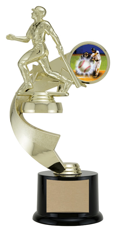 Ribbon Star Riser Baseball Riser Trophy