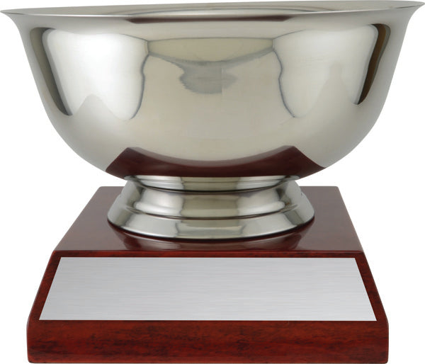 Stainless Revere Bowl - Stackable Piano Base - Black Base