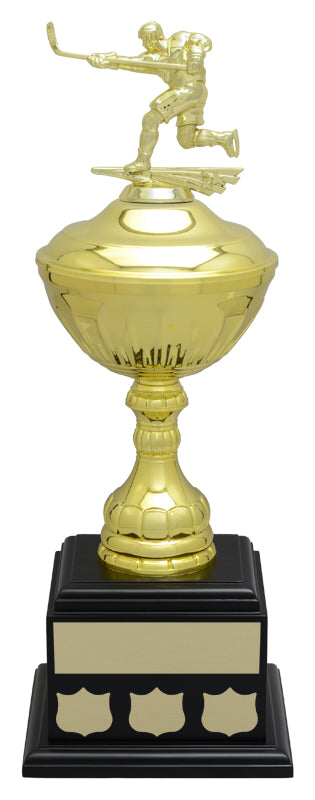 Casilina Cup w/Figure - Black Satin Base - Black Satin/Gold