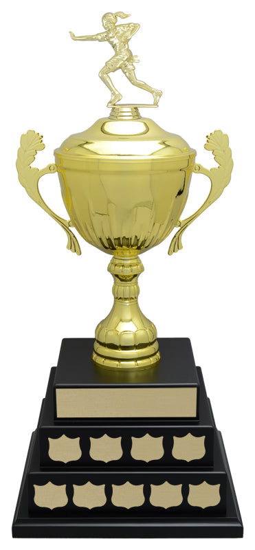 Tavarone Cup w/Figure - Black Satin Base - Black Satin/Gold