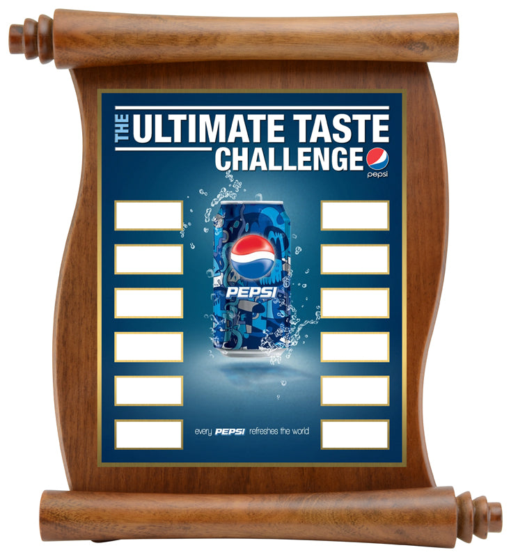Walnut Finish Scroll Sublimated Annual Plaque