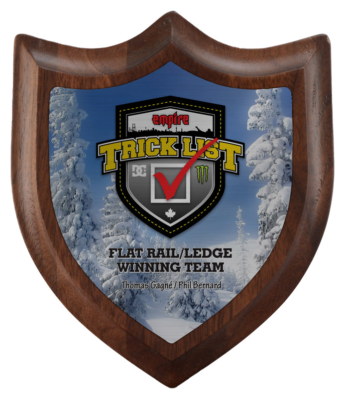Shield with a Sublimated Plate Plaque