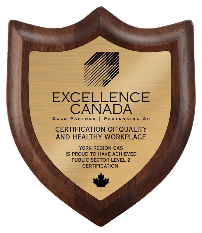 Shield with Laser Engraving Plaque
