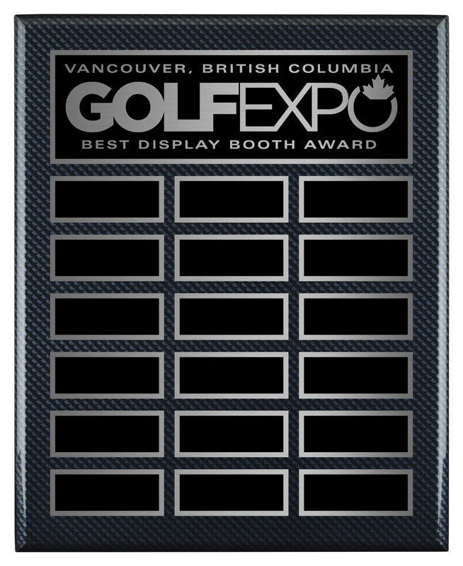 Carbon Fiber Laser Engraved Annual Plaque