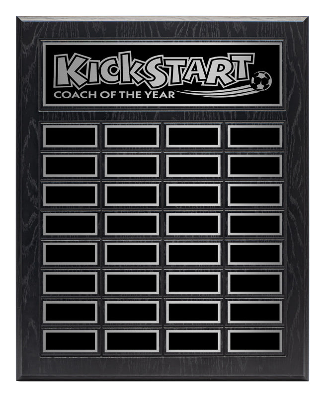 Grooved Laminate Annual Plaque - Black Ash