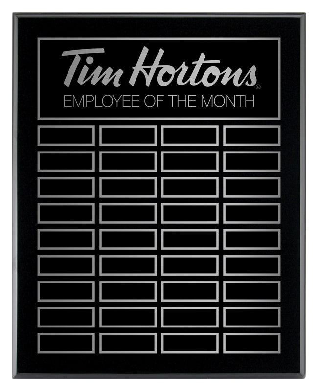 Black Laser Engraved Annual Annual Plaque