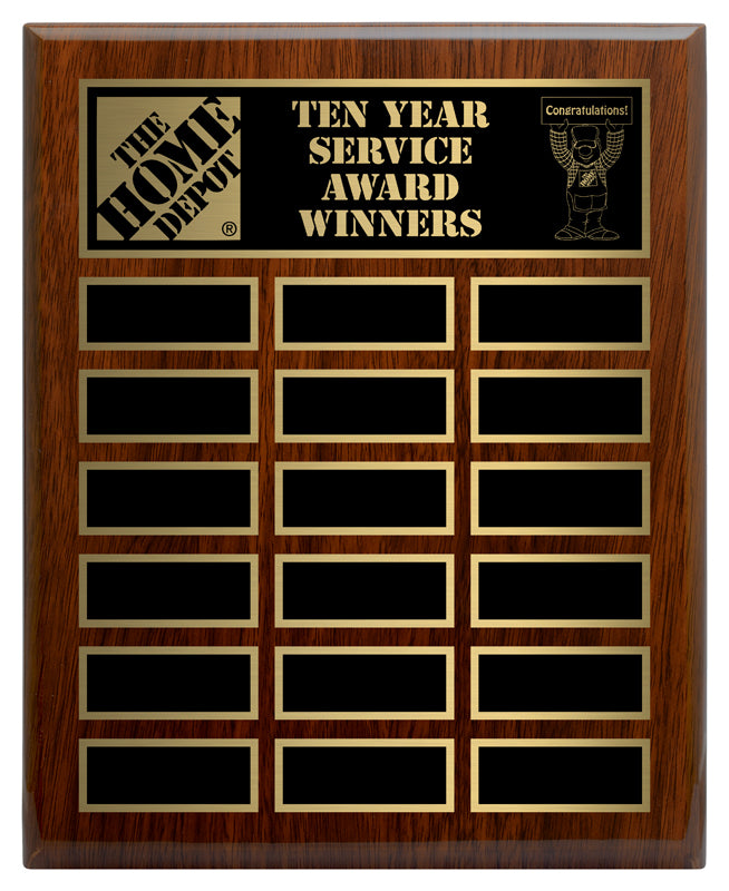 Walnut Laser Engraved Annual Annual Plaque