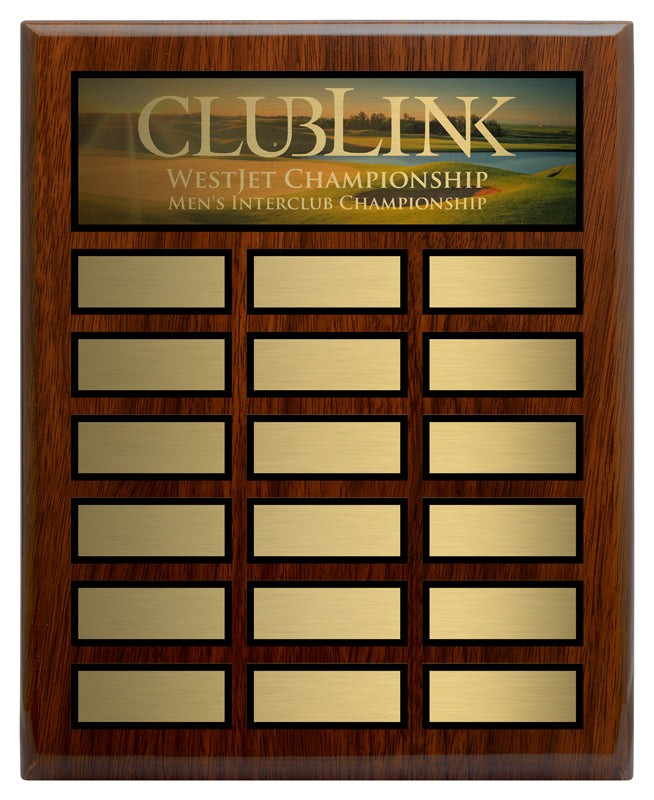 Walnut Sublimated Annual Annual Plaque