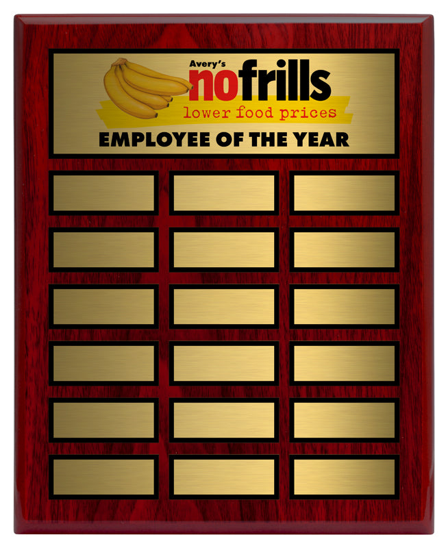 Economy Rosewood Sublimated Annual Plaque