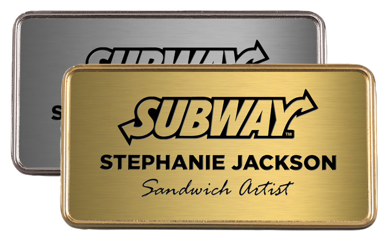 Metal Badge Holder -Gold