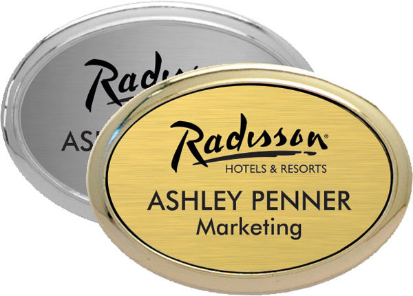 Plastic Badge Holder -Gold