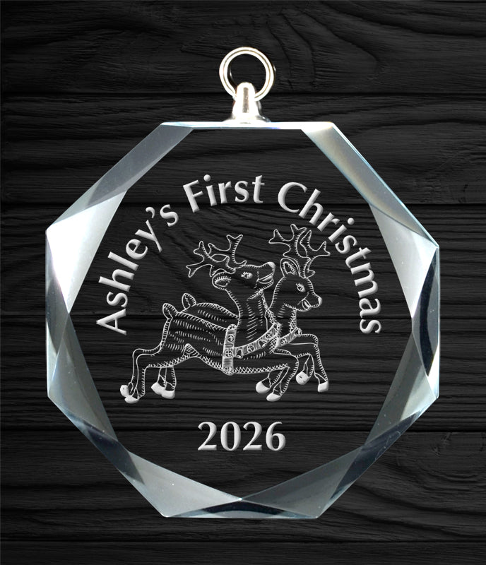 Glass Snowflake Ornament